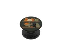 Retro Autumn Harvest Shelf Doodle Characters Vibe PopSockets Adhesive PopGrip