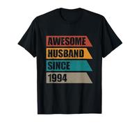 Retro Awesome Husband Since 1994 32nd Wedding Anniversary T-Shirt