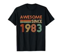 Retro Awesome Since 1983 Vintage 43rd Birthday 43 Years Old T-Shirt