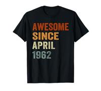 Retro Awesome Since April 1962 64 Years Old 64th Birthday T-Shirt