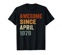 Retro Awesome Since April 1979 47 Years Old 47th Birthday T-Shirt