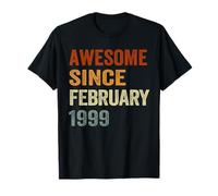 Retro Awesome Since February 1999 27 Years Old 27th Birthday T-Shirt