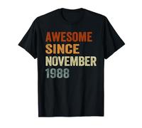 Retro Awesome Since November 1988 38 Years Old 38th Birthday T-Shirt