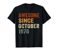 Retro Awesome Since October 1976 50 Years Old 50th Birthday T-Shirt