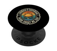 Retro Badge I Wonder If Empanadas Think About Me Food PopSockets Adhesive PopGrip