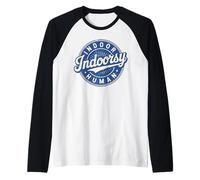Retro Badge Vintage Introvert Homebody Indoor Human Raglan Baseball Tee