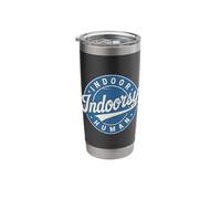 Retro Badge Vintage Introvert Indoorsy Selectively Social Stainless Steel Insulated Tumbler