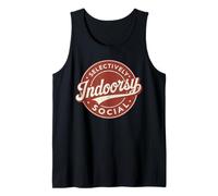 Retro Badge Vintage Introvert Indoorsy Selectively Social Tank Top