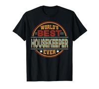 Retro Badge Worlds Best Housekeeper T-Shirt