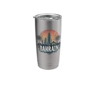 Retro Bahrain Landscape Vintage Souvenir Stainless Steel Insulated Tumbler
