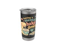 Retro Baking Humor Mental Bake Down from Scratch Mood Stainless Steel Insulated Tumbler