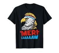 Retro Bald Eagle 'Merica Caw Funny Patriotic T-Shirt