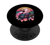 Retro Bald Eagle Samurai Eagles PopSockets Adhesive PopGrip