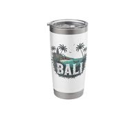 Retro Bali Landscape Vintage Souvenir Stainless Steel Insulated Tumbler