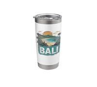 Retro Bali Landscape Vintage Souvenir Stainless Steel Insulated Tumbler