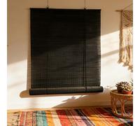 Retro Bamboo Blinds 110 x 310 cm Sun Shade Dustproof Decorative Curtain Retro Wooden Blinds Roman Bamboo for Windows, Indoor Customizable, A