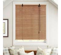 Retro Bamboo Roller Blinds Adjustable Privacy & Sune for Doors Patios & Balconies Carbonized Custom Size (160cm x 300cm)