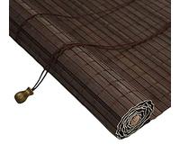 Retro Bamboo Roller Blinds Brown Bamboo es Light Filtering & Blackout Privacy Window Treatment Corded Indoor Outdoor Roll Up 60x120cm (24x47in)