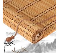 Retro Bamboo Roller Blinds,Natural Decoration Partition Wooden Window Shade,Dustproof Privacy Roman Blind Drape Curtain for Window Garden Patio Outdoor Sun Shade,Custom (130cm x 180cm(51in x 71in))