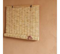 Retro Bamboo Roller Blinds Natural Reed Curtains Anti-UV Outdoor Roller Blinds Shade With Lifter Sunshade Privacy Screen Roman Blinds for Indoor Outdoor(130x240cm/51x95in)