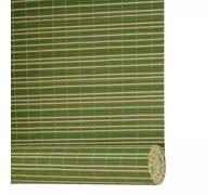 Retro Bamboo Roller Blinds, Outdoor Roman Bamboo Curtains, Anti-UV Protecting Privacy Shades for Windows, Blackout Wooden Blinds with Lift Customizable Size(Green)