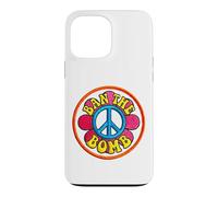 Retro Ban-the-Bomb s Peace Sign s Hippie Flower Power Case for iPhone 13 Pro Max