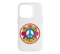 Retro Ban-the-Bomb s Peace Sign s Hippie Flower Power Case for iPhone 14 Pro