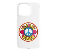 Retro Ban-the-Bomb s Peace Sign s Hippie Flower Power Case for iPhone 15 Pro Max