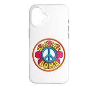 Retro Ban-the-Bomb s Peace Sign s Hippie Flower Power Case for iPhone 16