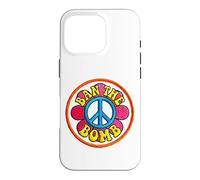 Retro Ban-the-Bomb s Peace Sign s Hippie Flower Power Case for iPhone 16 Pro