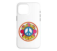 Retro Ban-the-Bomb s Peace Sign s Hippie Flower Power Case for iPhone 16 Pro Max