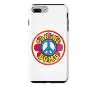 Retro Ban-the-Bomb s Peace Sign s Hippie Flower Power Case for iPhone 7 Plus/8 Plus