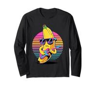 Retro Banana Guitarist Bananas Guitar Long Sleeve T-Shirt