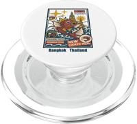 Retro Bangkok Street Food Powered Fish Design PopSockets PopGrip for MagSafe