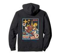 Retro Bangkok Street Food Powered Fish Design Pullover Hoodie