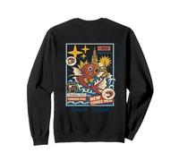 Retro Bangkok Street Food Powered Fish Design Sweatshirt