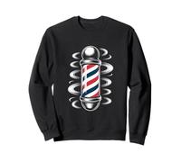 Retro Barber Pole Spiral Red White Blue Swirl Sweatshirt