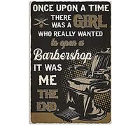 Retro Barber Shop Metal Signs A Girl Really Wanted To Open A Barbershop Plaque Tin Poster Barber Wall Decoration 12x17 Inches