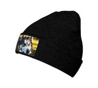 Retro Baseball Brown Classic Warm Winter Hats Fashion Knitted Cap Daily Beanie Hat Unisex,Light Running Cap,Modern,Snug, Husky Dog Pattern, One Size