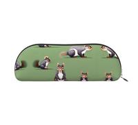 Retro Baseball Brown Print Cosmetic Bags for Women,Receive Bag Makeup Bag Travel Storage Bag Toiletry Bags Pencil Case, Red Squirrel, One Size