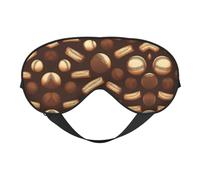 Retro Baseball Brown Print Sleep Eye Mask Comfortable with Adjustable Strap Soft Shade Blackout Eye Cover Blindfold