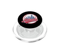 Retro Baseball Player Lover Atlanta Distressed Game Day PopSockets PopGrip for MagSafe