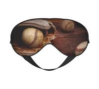 Retro Baseball Print Sleep Mask Eye Masks Blindfold Eye Cover Eyeshade for Night Sleeping Travel Airplane Ues