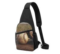Retro Baseball Printed Chest Bag Sling Bag for Men Women, Outdoor Crossbody Fanny Packs Hiking Chest Packs Sport Daypacks
