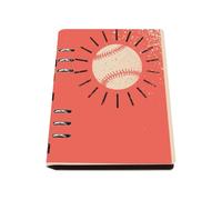 Retro Baseball Sports A5 Notebook, Pu Leather A5 Notebooks, Lined Paper Wedding Notebook 180Pages/90Sheets, Note Pads for Home, School Book for Men, College Essentials Journal Diary