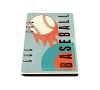 Retro Baseball Sports Notebook, Pu Leather Notebooks, Lined Paper A5 Notebook Spiral 180Pages/90Sheets, Workbook for Men, Note Book A5 for Meeting, Study Essentials Journal Diary