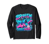 Retro Baseball Ten Years Old Ice Cream Drip Double Digits Long Sleeve T-Shirt