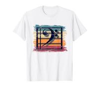 Retro Bass Clef Musician Musical Composer Bass Clef T-Shirt