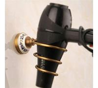 Retro Bathroom Movable Towel Rack Set - All Copper Drawing Toilet Rack & Brush Holder Combination for Stylish Space-Saving Storage