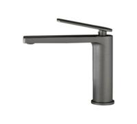 Retro Bathroom Sink FaucetSingle Handle Hot & Cold Water Mixer for Under Counter Basin G1/2 Connection Stylish Gun Grey Finish Perfect for Modern Bathrooms